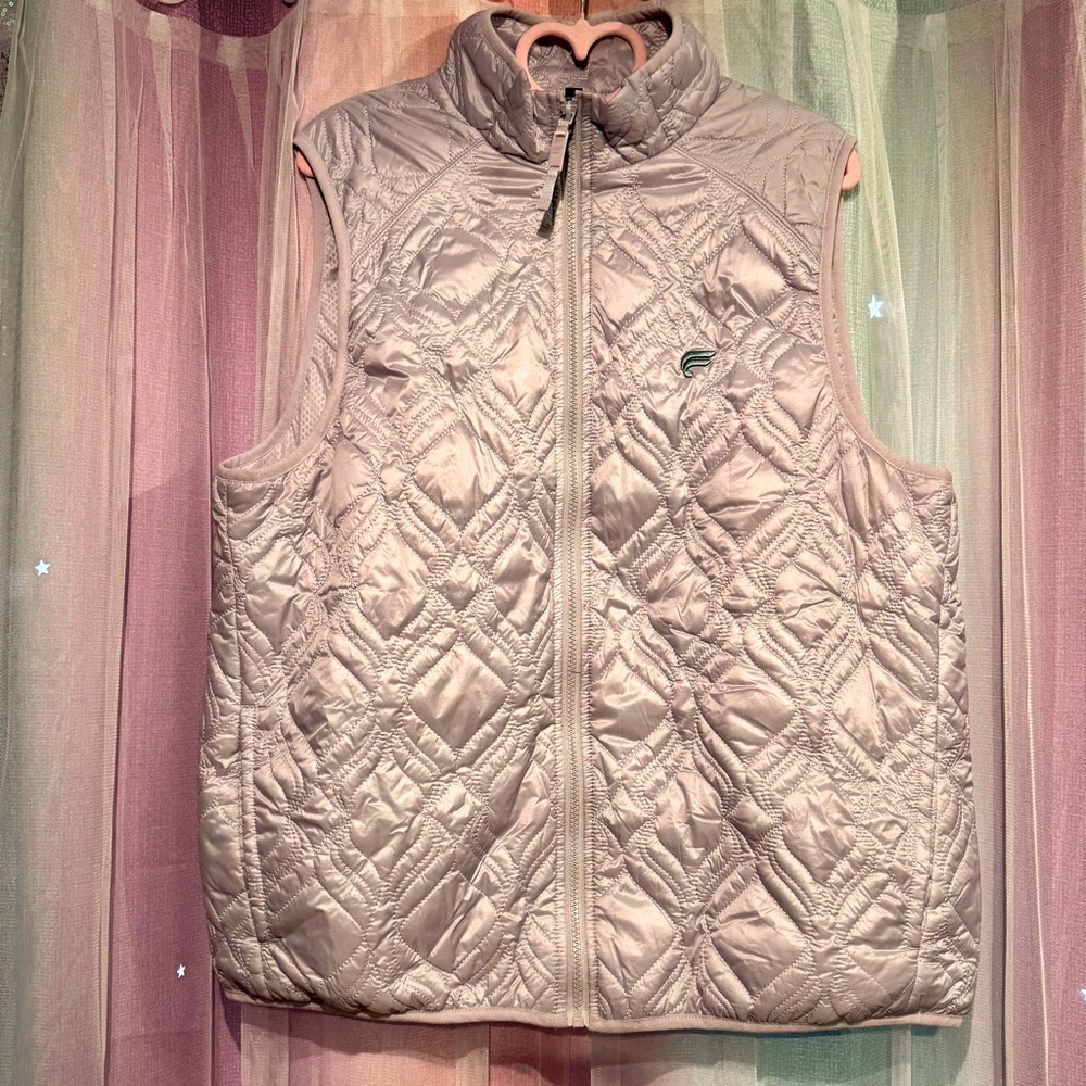 Fabletics Light Purple Quilted Puffer Vest XL